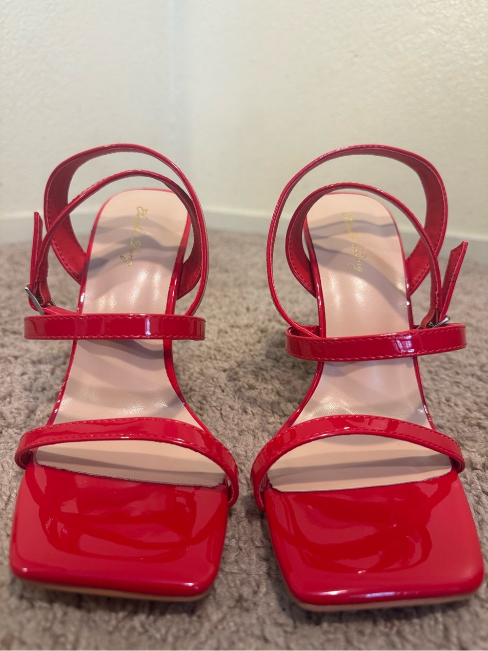 Elisabet lang Red Patent Strappy Women’s Sandals